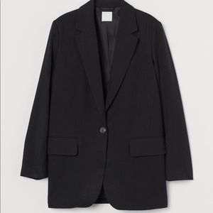 H&M black oversized blazer size small
